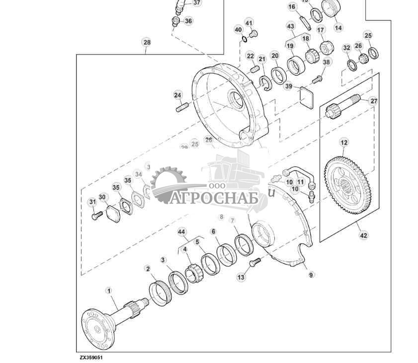 Главная передача, для тяжелых условий работы 